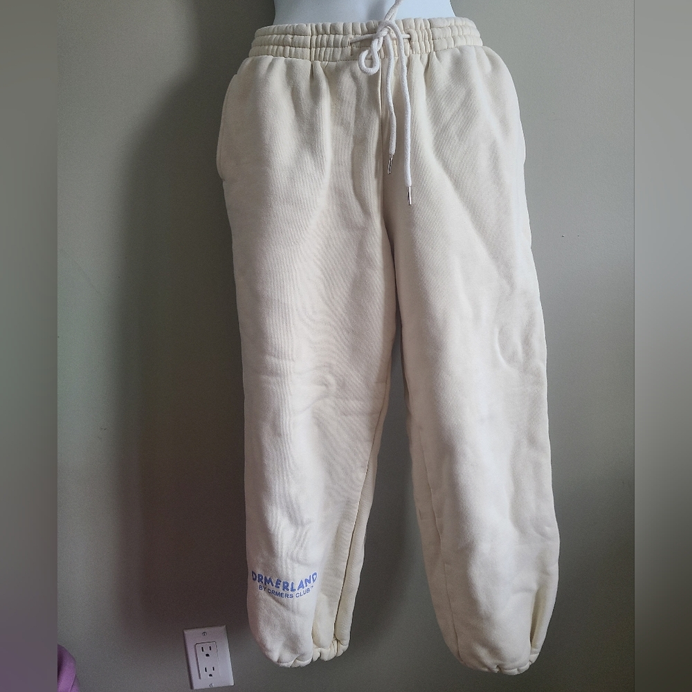 Drmers Club "DRMERLAND" Cream Joggers - Size S